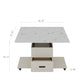 Modern Lift Coffee Table with 4 Chairs, Expandable Design with Hidden Storage and 2 Drawers