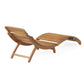 Lahaina Wood Foldable Chaise Lounge, Perfect for Outdoor Relaxation