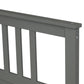 Wood Platform Bed with Headboard and Footboard Twin (Gray)