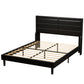 Stylish Queen Size PU Leather Upholstered Bed Frame Platform Bed Black