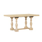 Traditional 6-Piece Trestle Extendable Dining Table Set with Removable Leaf, Padded Chairs, and Bench, Natural Finish