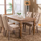 High-end Tufted Solid Wood Contemporary Velvet Upholstered Dining Chair with Wood Legs Nailhead Trim 2-Pcs Set Khaki