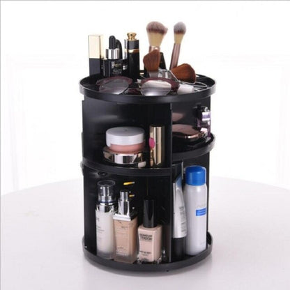 360-degree Rotating Makeup Organizer Box Brush Holder Jewelry Organizer Case Jewelry Makeup Cosmetic Storage Box