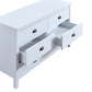 SAFARI 6-drawer main dressing table with interlocking drawer function, easy to assemble, classic white color