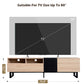 Modern TV Stand for 80'-Inch TVs, Double Storage Space Media Console, Table Entertainment Center with Drop Down Door