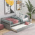 Daybed with Trundle Frame Set, Twin Size, Gray(New SKU:WF283064AAE)