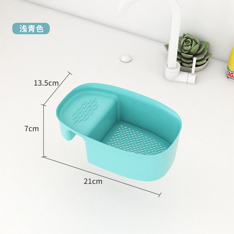 Creative kitchen saddle drain basket sink kitchen waste drain basket sink vegetable drain rack storage rack