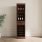 Brown walnut color modular wine bar Cabinet with Storage Shelves with Hutch for Dining Room