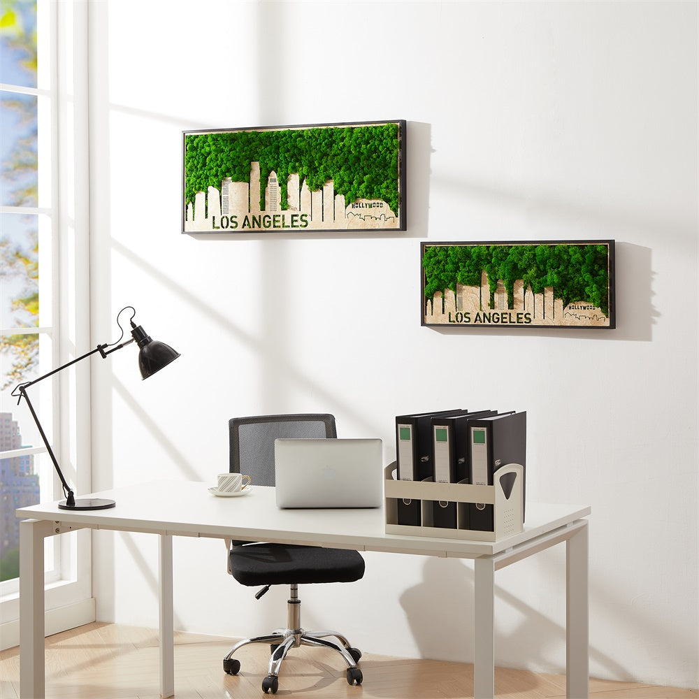 Los Angeles Moss City Silhouette Metal Wall Art Small