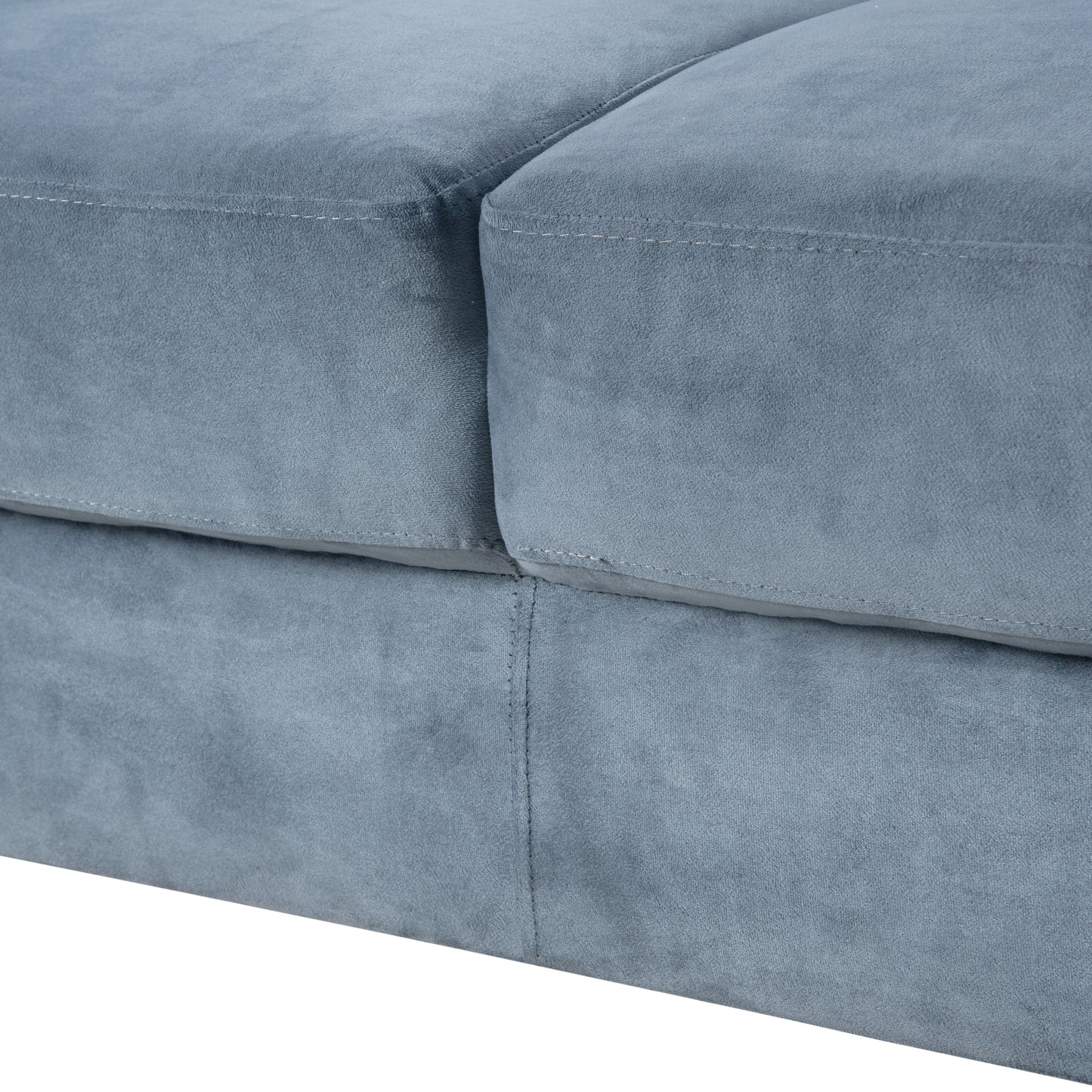 Gray Couch Comfortable Sectional Sofa, Chenille Fabric for Living Rooms, Offices, and Small Spaces