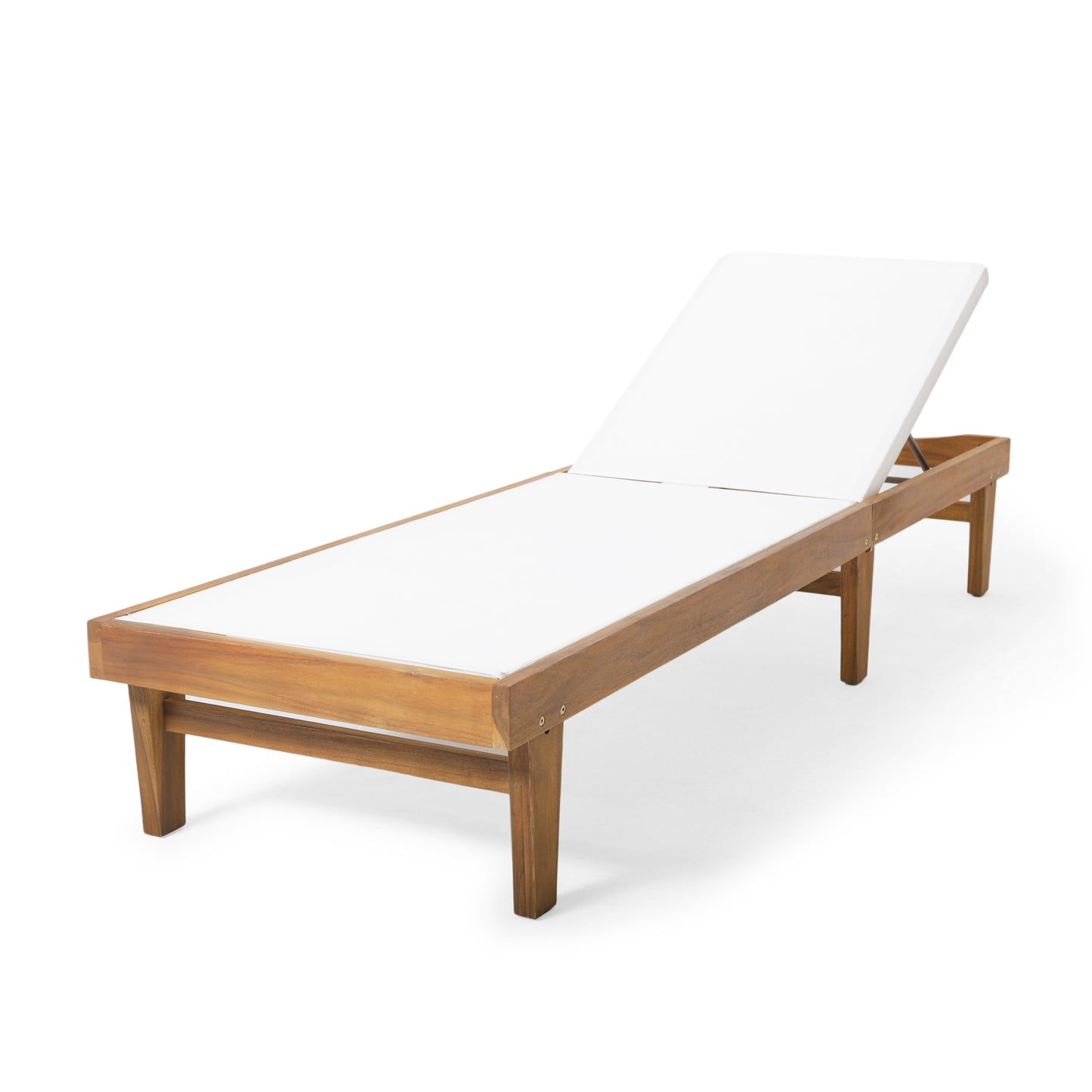 Chaise longue Summerland en malla blanca, cómoda y elegante para uso interior y exterior