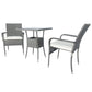 3 Piece Patio Wicker Conversation Set Grey Wicker + white Cushion