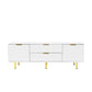 Modern Warm White TV Cabinet, Stylish Entertainment Center for Living Rooms and Bedrooms