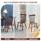 4 dining chairs, walnut wood, rubberwood material, dining chairs, solid wood chairs, solid wood dining table chairs