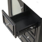 Bathroom Vanity with Sink, Bathroom Vanity Cabinet with Three Drawers and Door, Solid Wood and MDF, Black