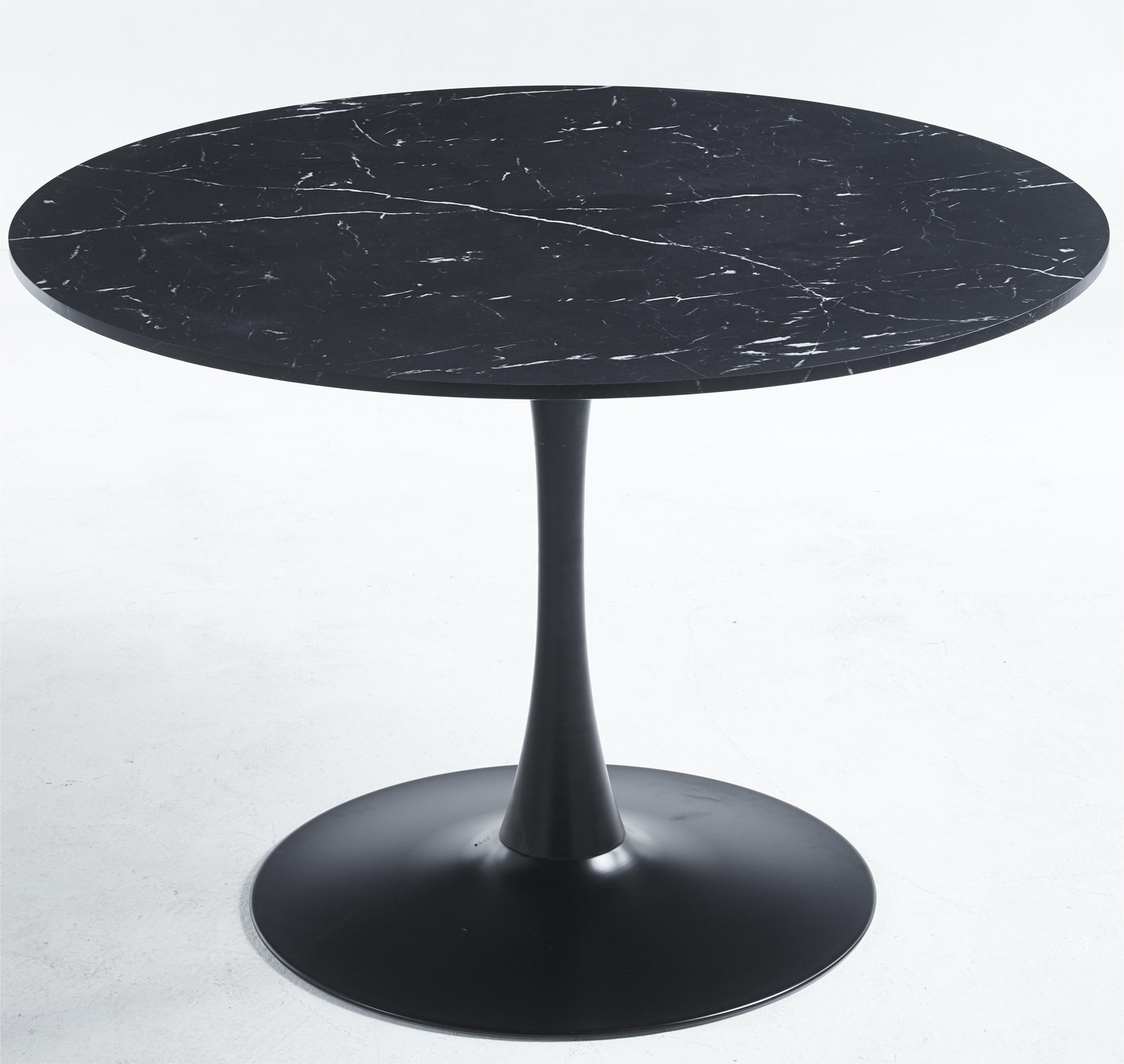 Black Tulip Dining Table 4-6 Middle Ages Dining Table Round Mdf Desktop Casual Coffee Table