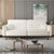 Sofa bed in White Cotton Linen Fabric