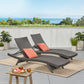 Salem PE Wicker Chaise Lounge, Perfect for Outdoor Relaxation and Lounging