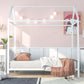 House Bed Frame Twin Size Kids Bed Frame Metal Platform Bed Floor Bed for Kids Boys Girls No Box Spring Needed White