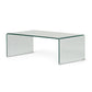 Coffee Table with 12mm Tempered Bent Glass, Elegant Design for Living Rooms