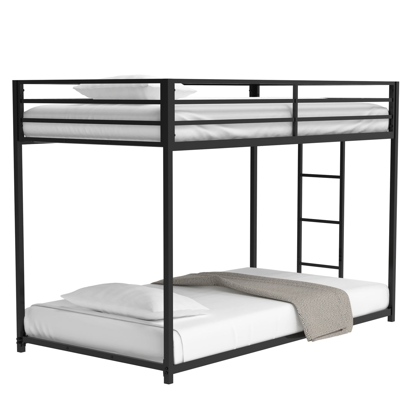 Adam Twin over Twin Metal Bunk, Black