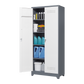 Metal storage cabinets, lockable cleaning tool cabinets, high broom tool organizers, and large storage cabinets in storage store