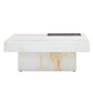 A modern and practical coffee table with imitation marble patterns made of MDF material