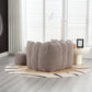 Soft Bean Bag Chair with High Resilient Foam(Chips)for living room and bedroom,Comfortable Square Lazy Sofa with Footstool