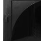 Glass Doors Modern Two-door Wall Cabinet with Featuring Three-tier Storage Black