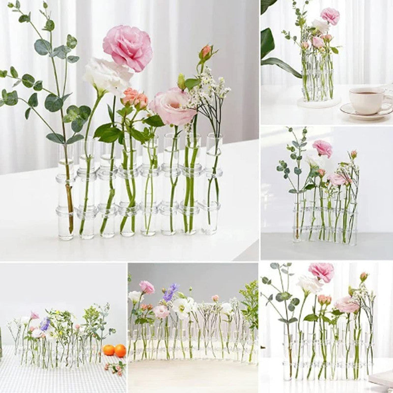 INS Wind Home Test Tube Vase Glass Flower Art Aquaculture Flower Set Flower Vase Decoration Ornaments