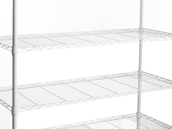 7 Tier Wire Shelving Unit 2450 LBS NSF Height Adjustable Metal Garage Storage Shelves with Wheels White