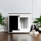 Doodle dog cage,kennel with 2 doors, dog crate interior furniture, heavy duty wooden dog cage for medium and small dogs, white