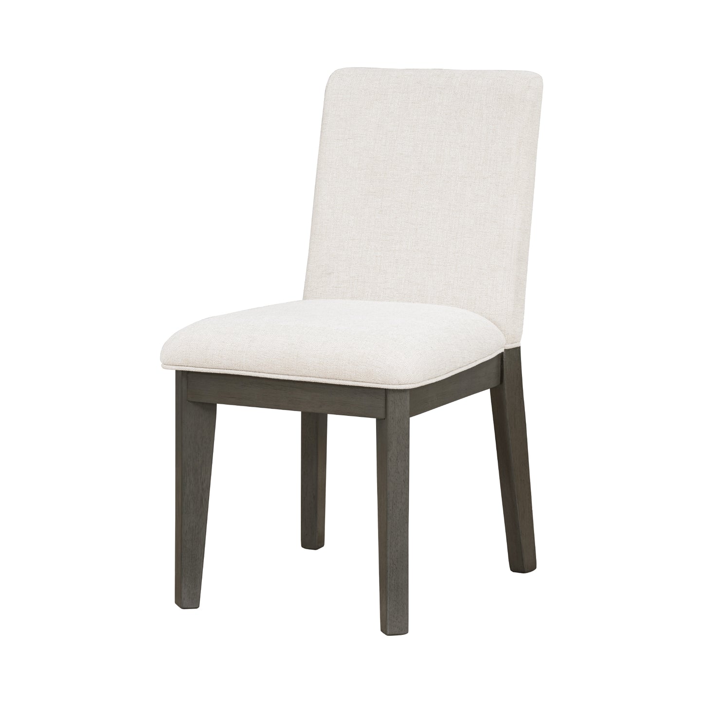 Juego de mesa de comedor TOPMAX de 6 piezas con sillas y banco tapizados, patas cónicas estilo rústico, gris oscuro y beige