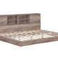 Full Size Daybed Frame with Storage Bookcases Wood Light Oak