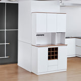 Farmhouse Coffee Bar Wine Cabinet ,68.89'' Kitchen Buffet Cabinet with Storage, Liquor Cabinet for Home & Dining Room