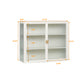 Glass Doors Modern Two-door Wall Cabinet with Featuring Three-tier White