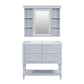 36" Bathroom Vanity with Medicine Cabinet, Adjustable Shelves, and 4 Drawers, Modern Design for Bathroom Storage