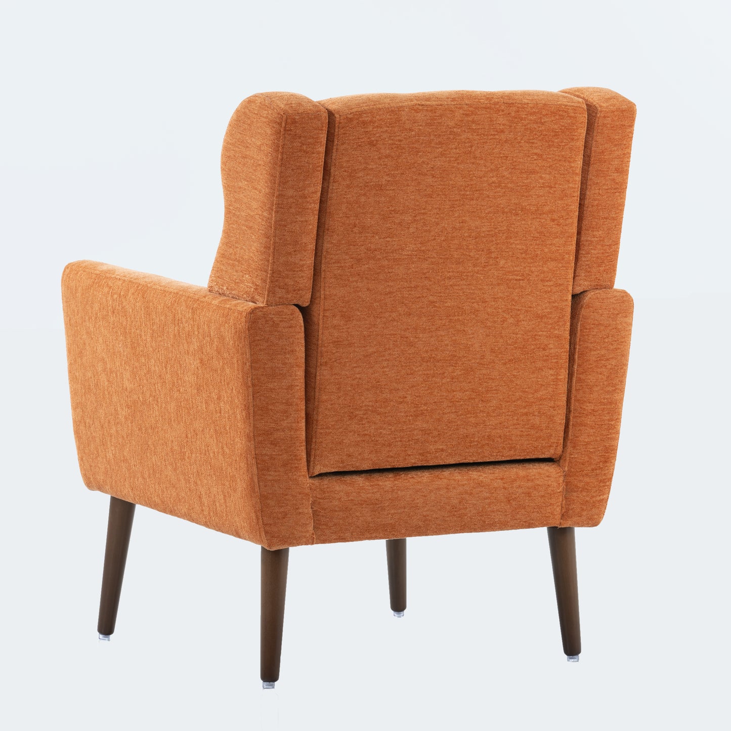 Modern Accent Chair Upholstered Foam Filled Living Room Chairs Comfy Reading Chair Mid Century Modern Chair (Orange)