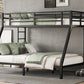 Metal Twin XL over Queen Bunk Bed for Teens and Adults,Space-Saving/Noise Reduced/No Box Spring Needed