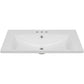 Single Bathroom Vanity Top with White Basin, 3-Faucet Holes, Ceramic, White