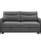 3-in-1 Convertible Sleeper Sofa Bed, Modern Fabric Loveseat with Pullout Bed, Perfect for Small Spaces, Grey