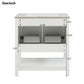 30-Inch White Bathroom Vanity with Ceramic Sink and Versatile Storage - Ideal for Small Bathrooms