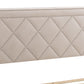 Modern Curved Upholstered Bed  Nailhead Trim (Queen)