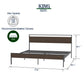 Ceres Metal Bed Black with Walnut wood Headboard&Footboard King