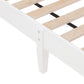 Twin Bed with Button-Decoration Headboard, with Bed Slats,White