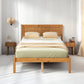 Platform Bed Frame with Headboard, Wood Slat Support No Box Spring Needed Full  Oak