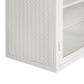 Glass Doors Modern Two-door Wall Cabinet with Featuring Three-tier Storage White