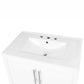 Bathroom Vanity with Sink Multi-functional Bathroom Cabinet with Doors and Drawers Solid Frame and MDF Board, White