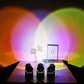 USB Sunset Projector Wall Lamp LED Atmosphere Wall Sconce Light Fixture Rainbow Projection Lamp for Bedroom Art Deccor Lighting