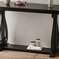 48-Inch Rustic Vintage Console Table --- Farmhouse Style Entryway Table with Open Shelf and Sturdy Construction (Black)